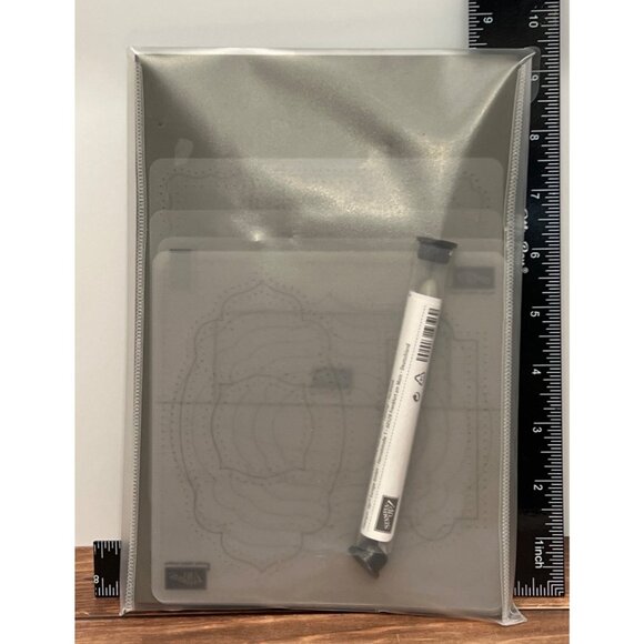 Stampin Up! Stencils 5-Piece Set With Case - Picture 1 of 11